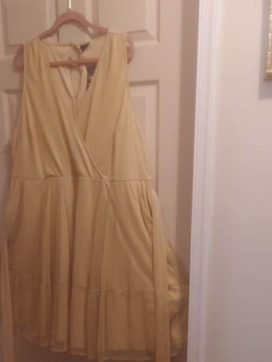 torrid Dresses & Skirts - torrid Pale Gold Sleeveless Tiered Midi Dress